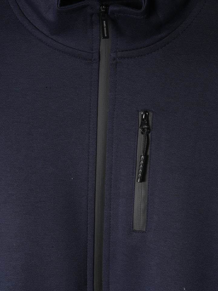 HH Men Mock Neck Scuba Slub Zipper HH-W-Zpr-0001