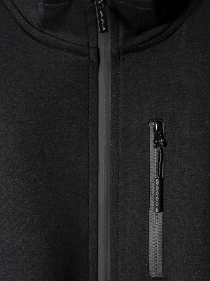 HH Men Mock Neck Scuba Slub Zipper HH-W-Zpr-0001