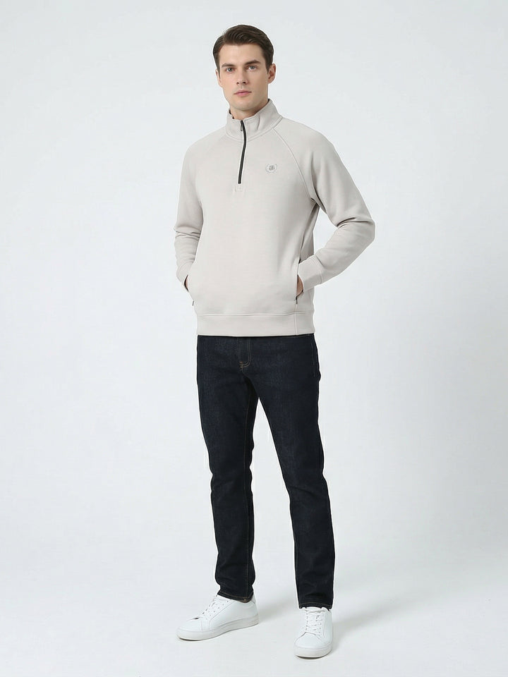 HH Men Half Mock Neck Scuba Slub Zipper HH-W-Zpr-0002