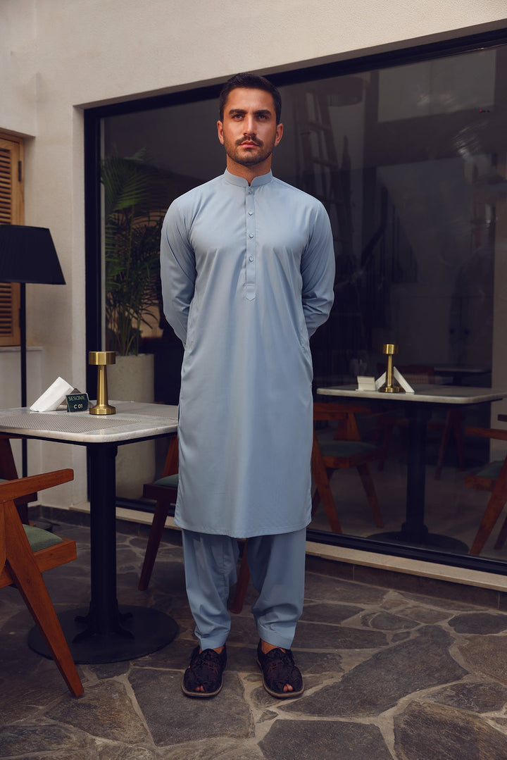 Ice Blue Kamzeez Shalwar