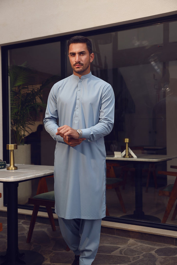 Ice Blue Kamzeez Shalwar