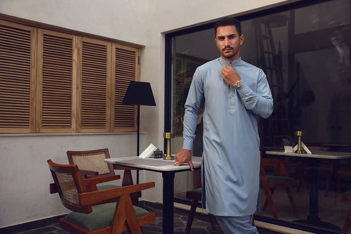 Ice Blue Kamzeez Shalwar