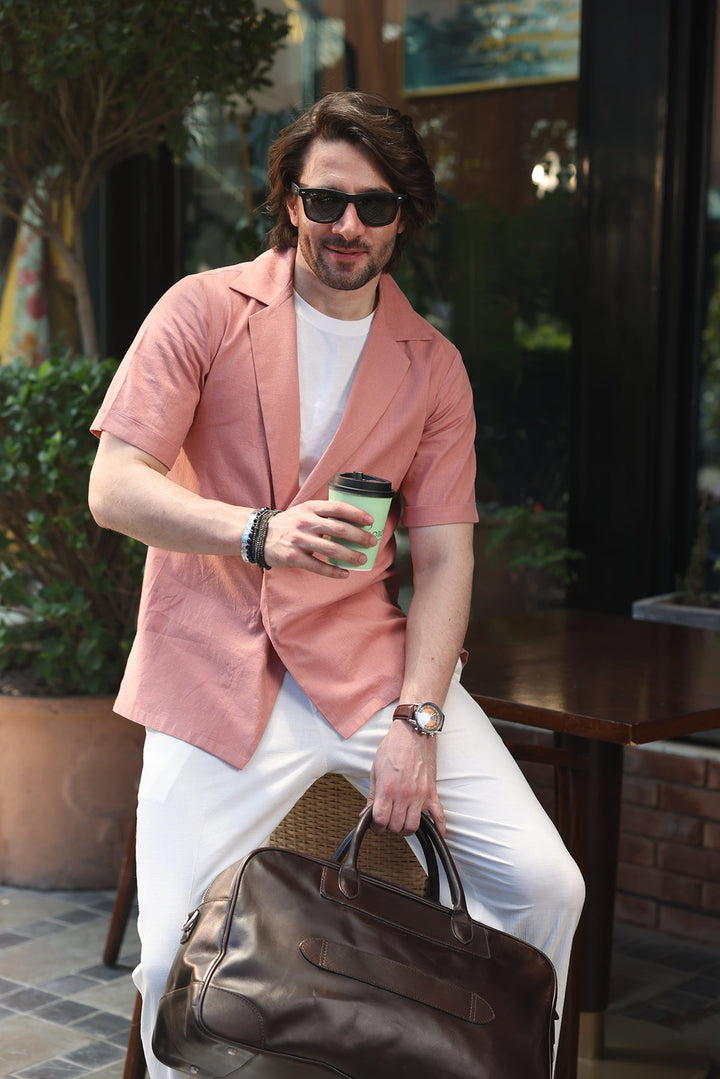 Camp Collar Summery Short Sleeve Shirt