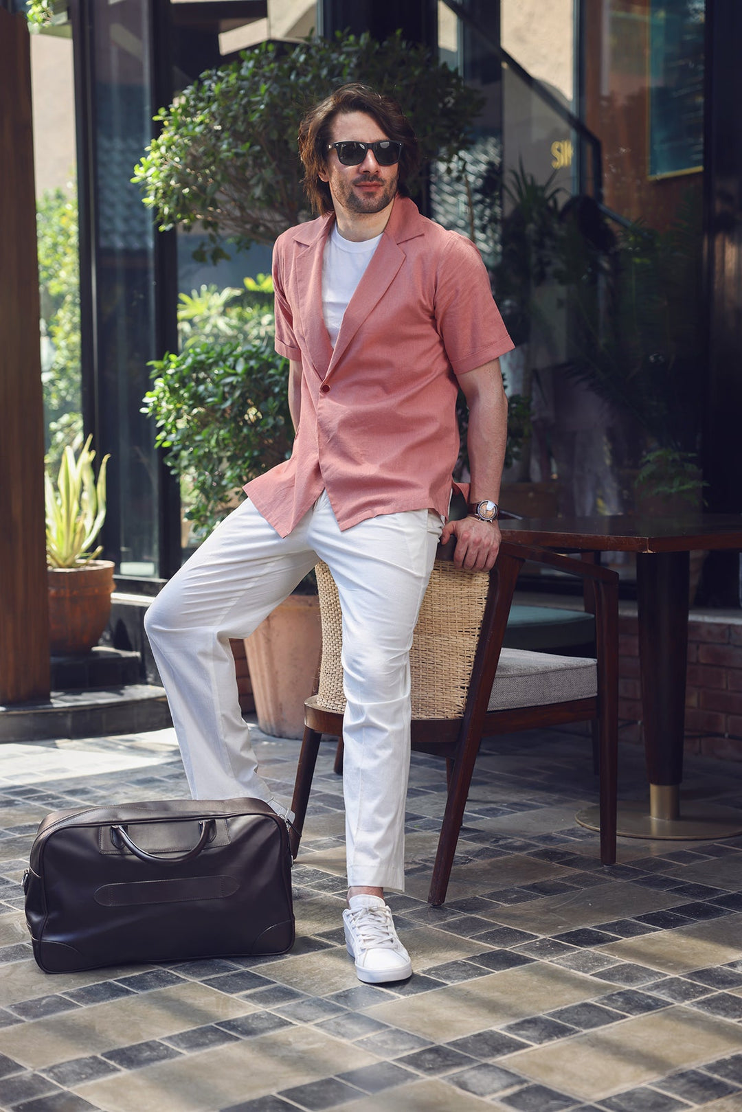 Camp Collar Summery Short Sleeve Shirt
