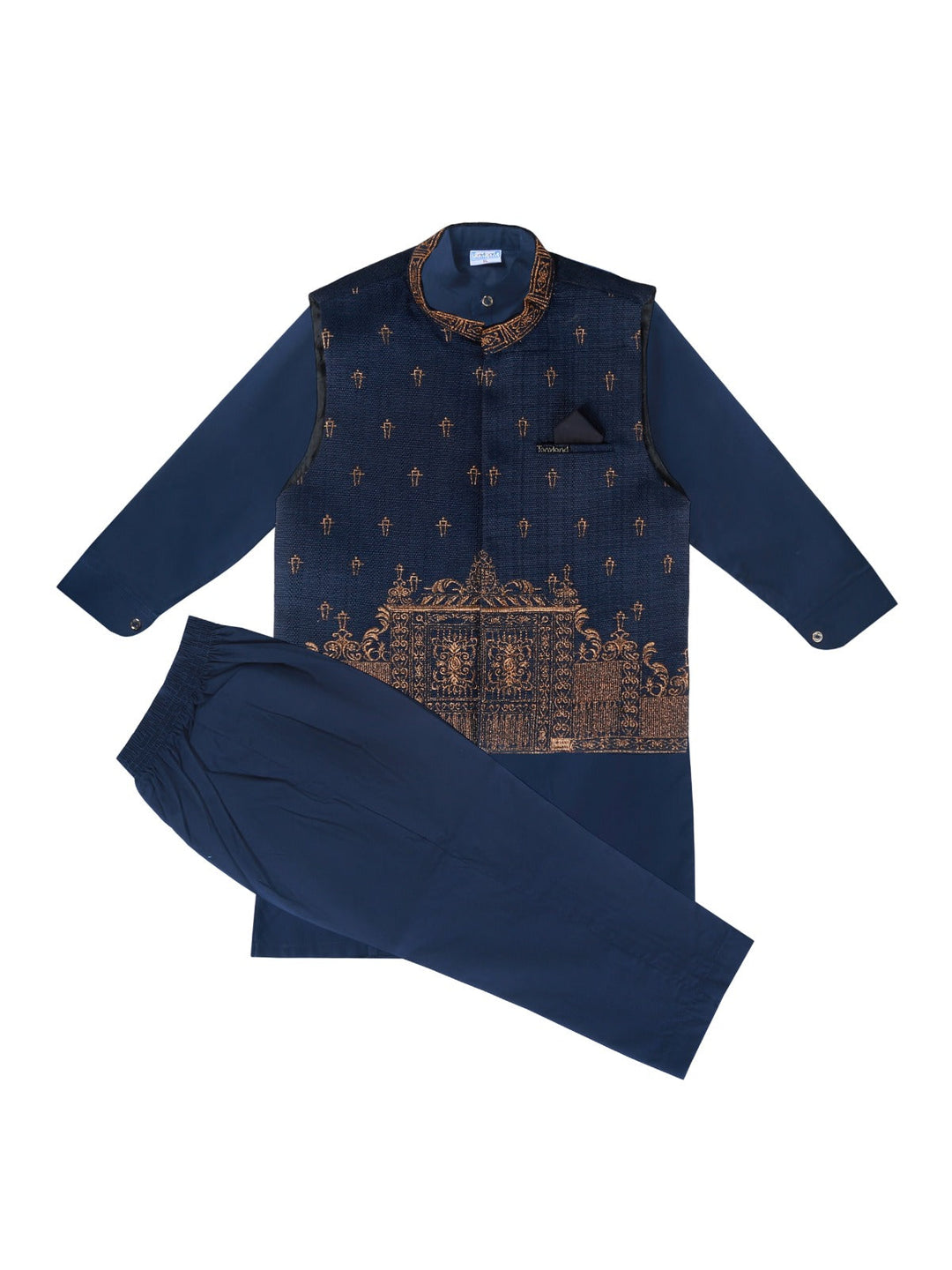 Tony Land Boys Shalwar Suit With Waist Coat 3Pcs #24-993 (W-24)
