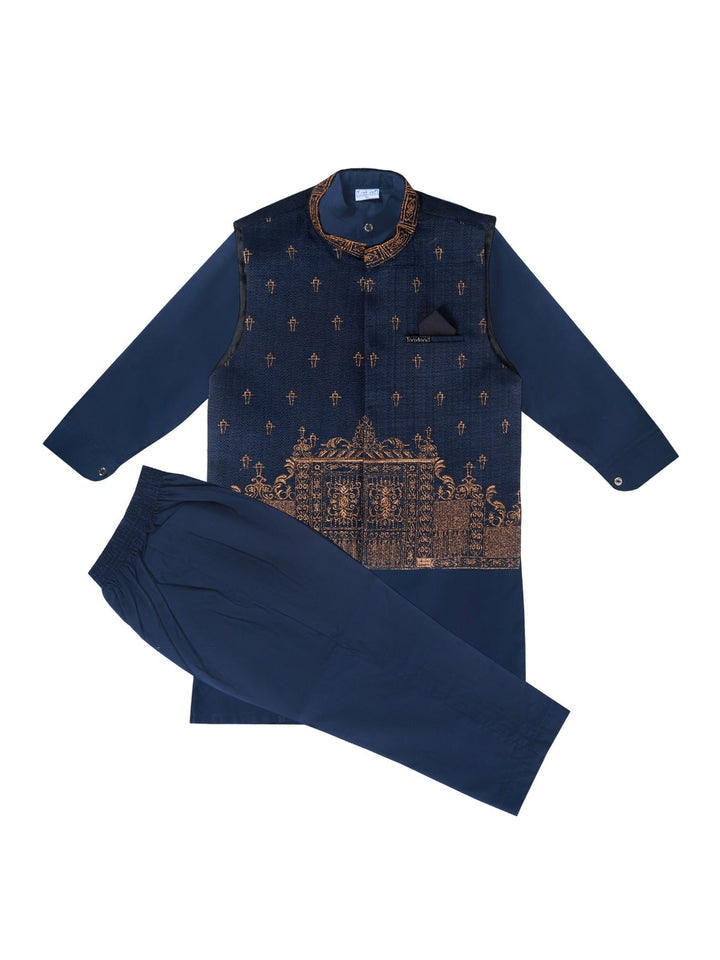 Tony Land Boys Shalwar Suit With Waist Coat 3Pcs #24-993 (W-24)