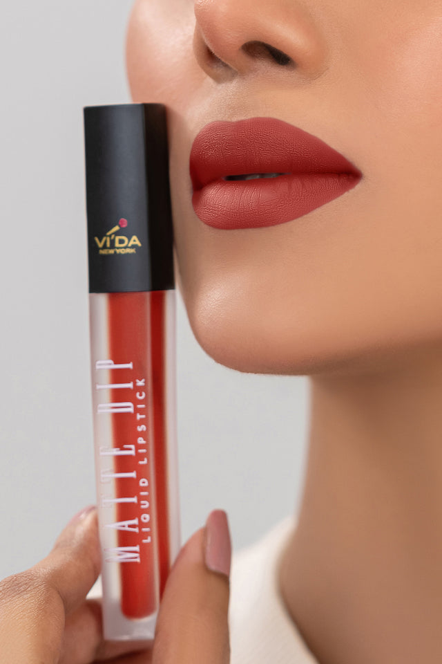 Vida Matte Dip Liquid Lipstick Indian Red 07 3ml