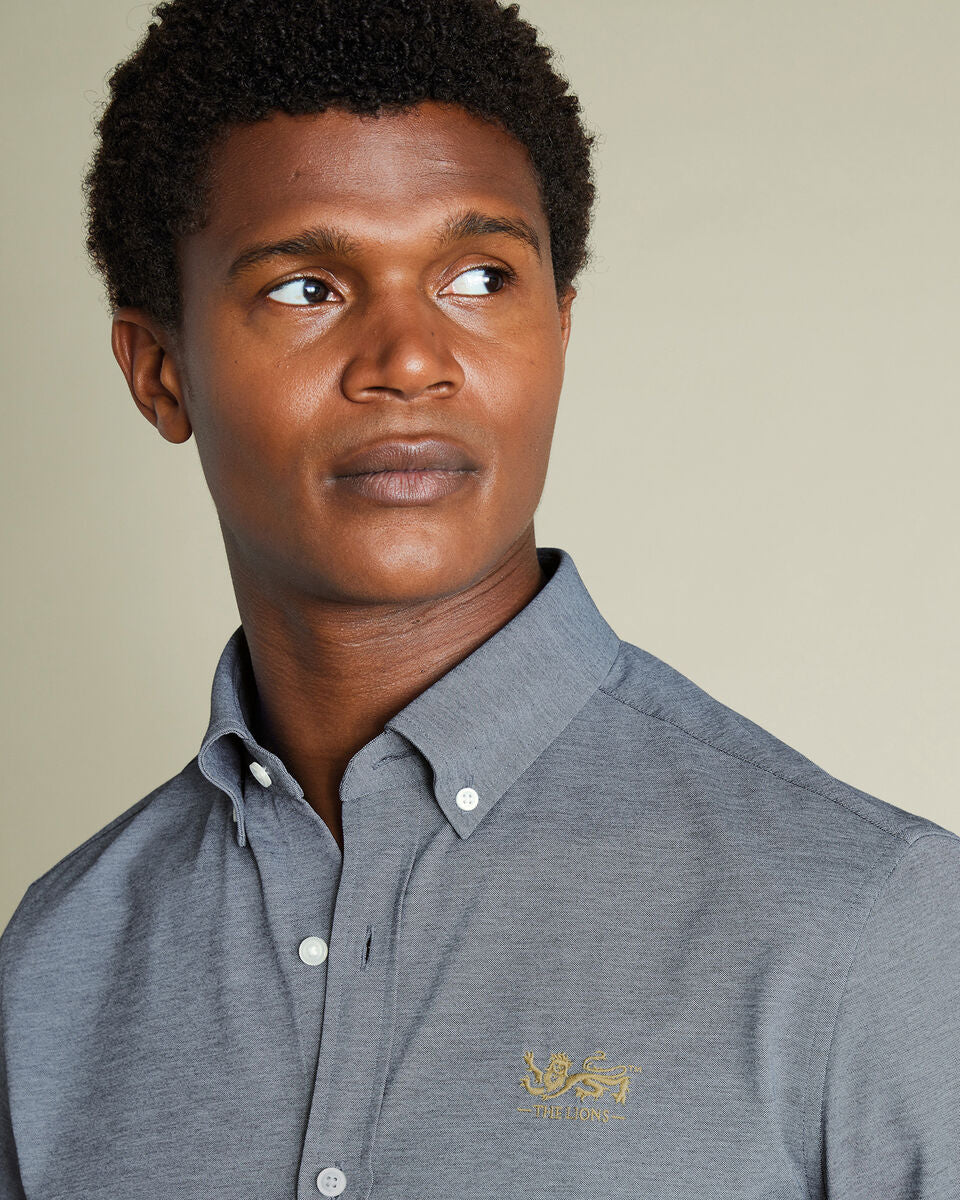 Flint Grey The Lions (Tm) Four-Way Stretch Button Down Jersey Shirt