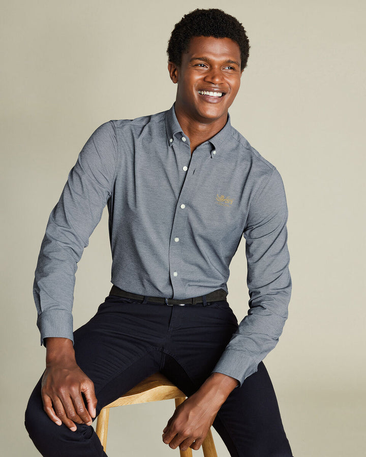 Flint Grey The Lions (Tm) Four-Way Stretch Button Down Jersey Shirt