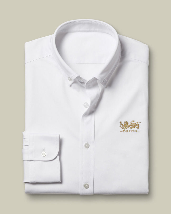 White The Lions (Tm) Four-Way Stretch Button Down Jersey Shirt