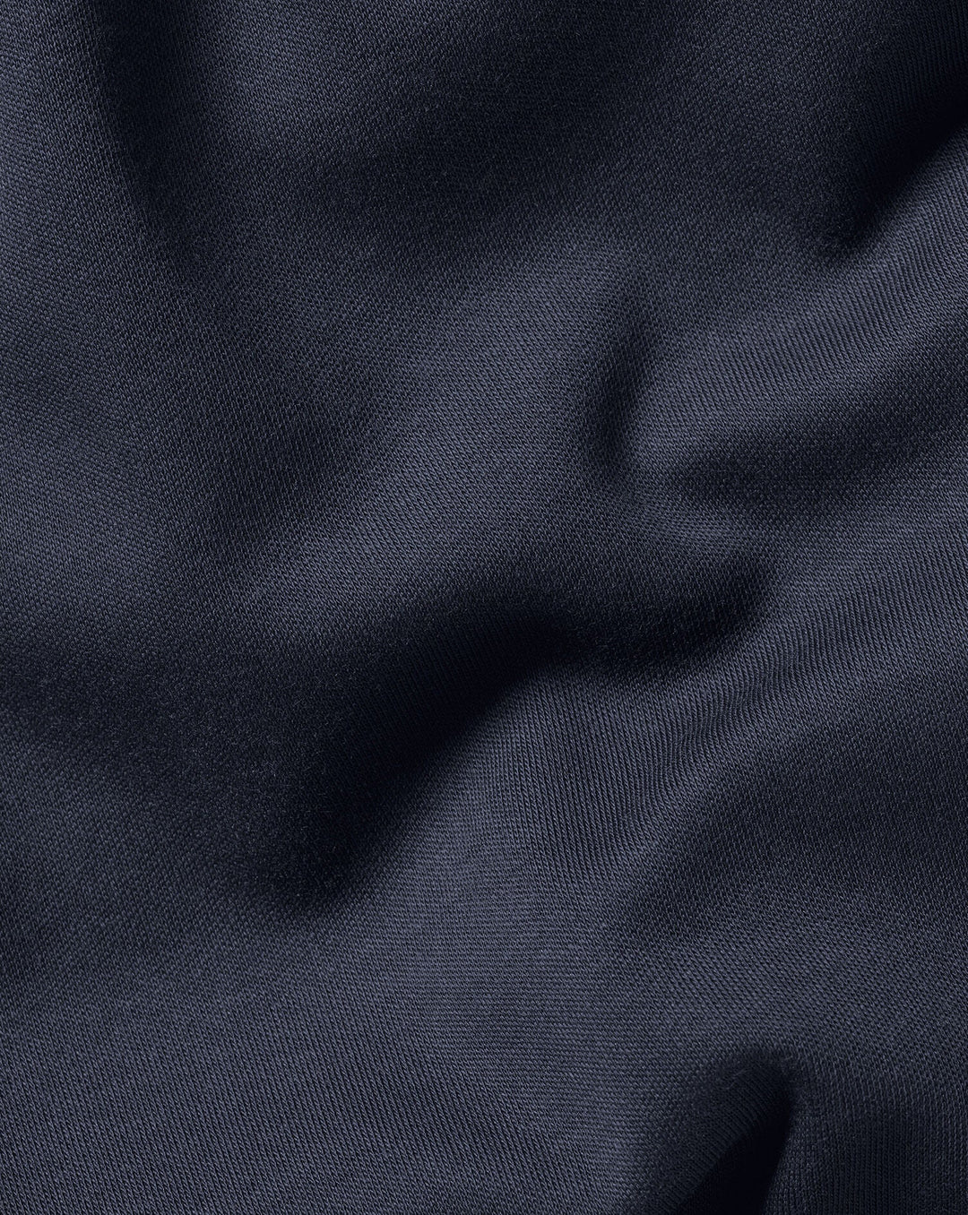 Navy Blue Plain Short Sleeve Zip Jersey Polo