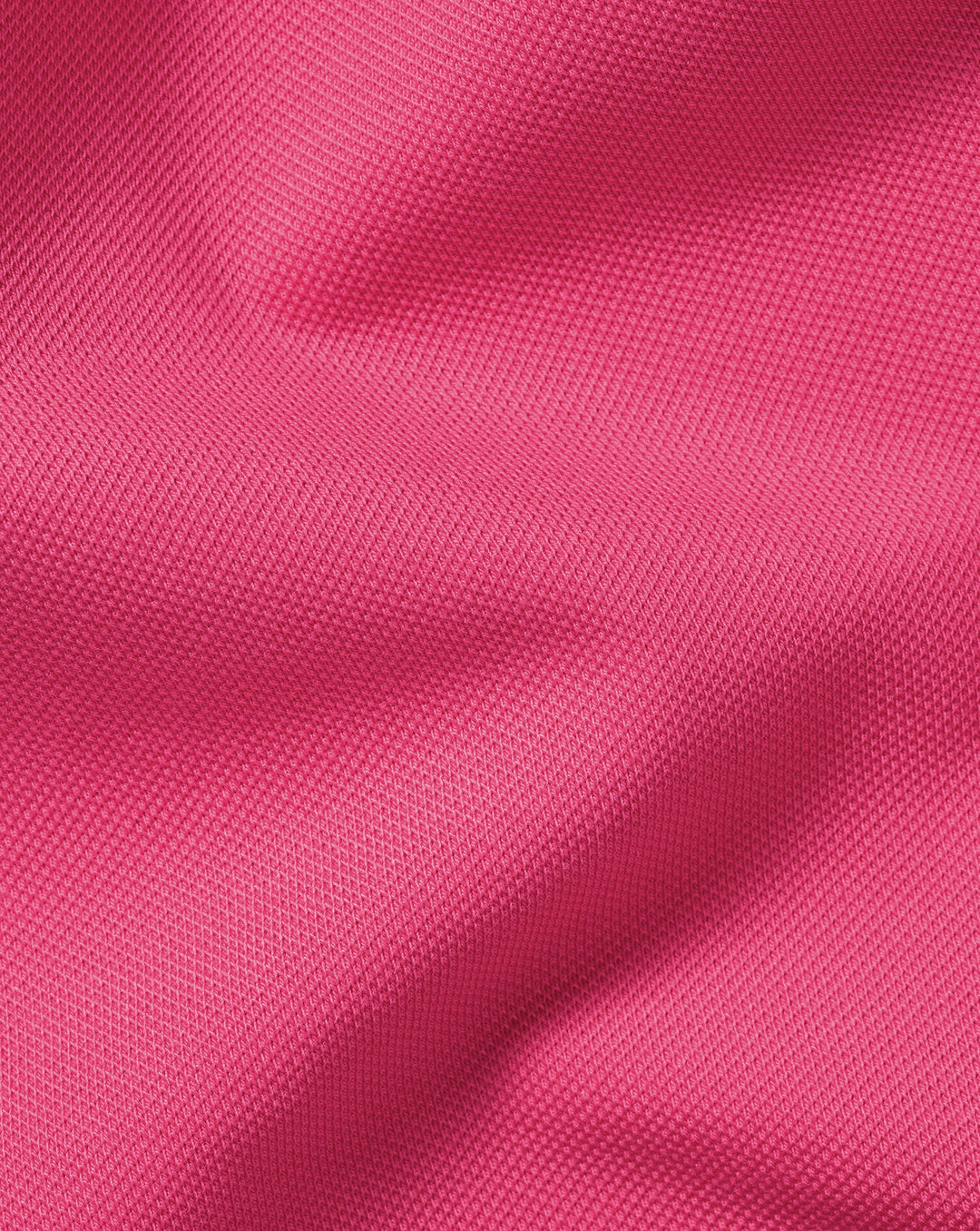 Bright Pink Solid Short Sleeve Cotton Tyrwhitt Pique Polo