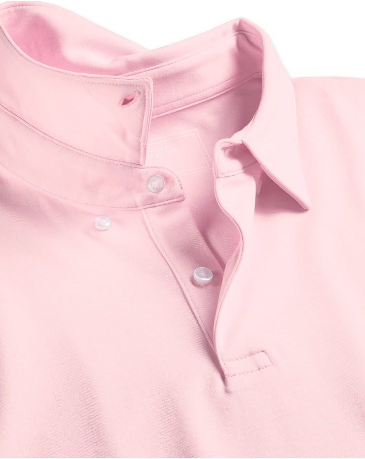 Light Pink Plain Short Sleeve Jersey Polo JEP0385LPK
