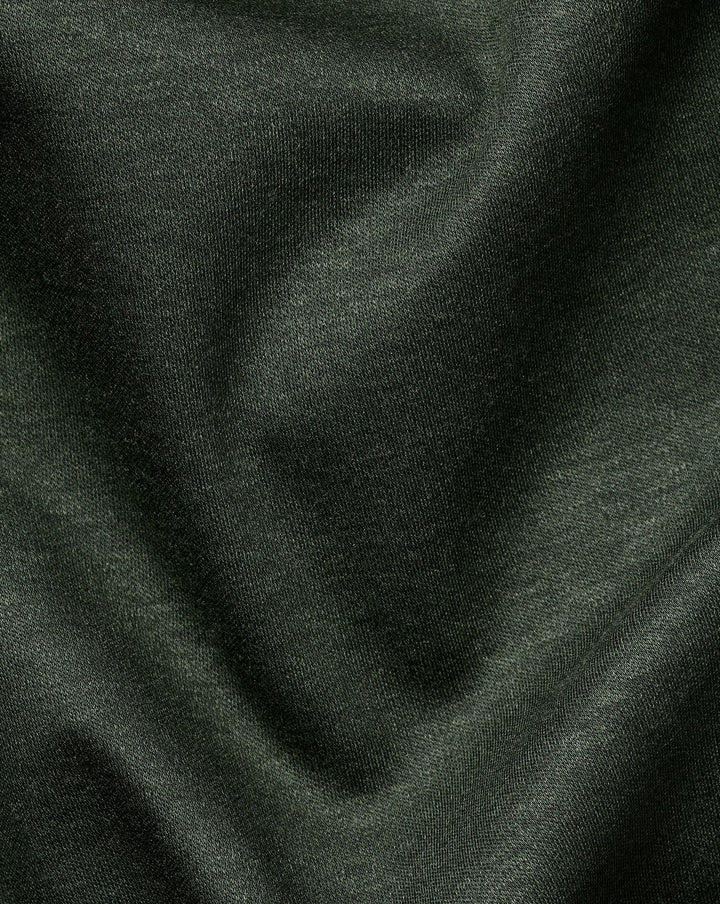 Charles Tyrwhitt Forest Green Cotton Tencel Long Sleeve Polo