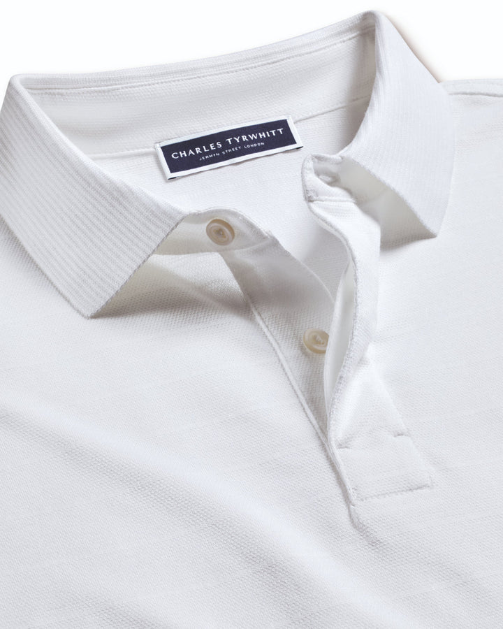 White Tyrwhitt Cool Short Sleeve Polo