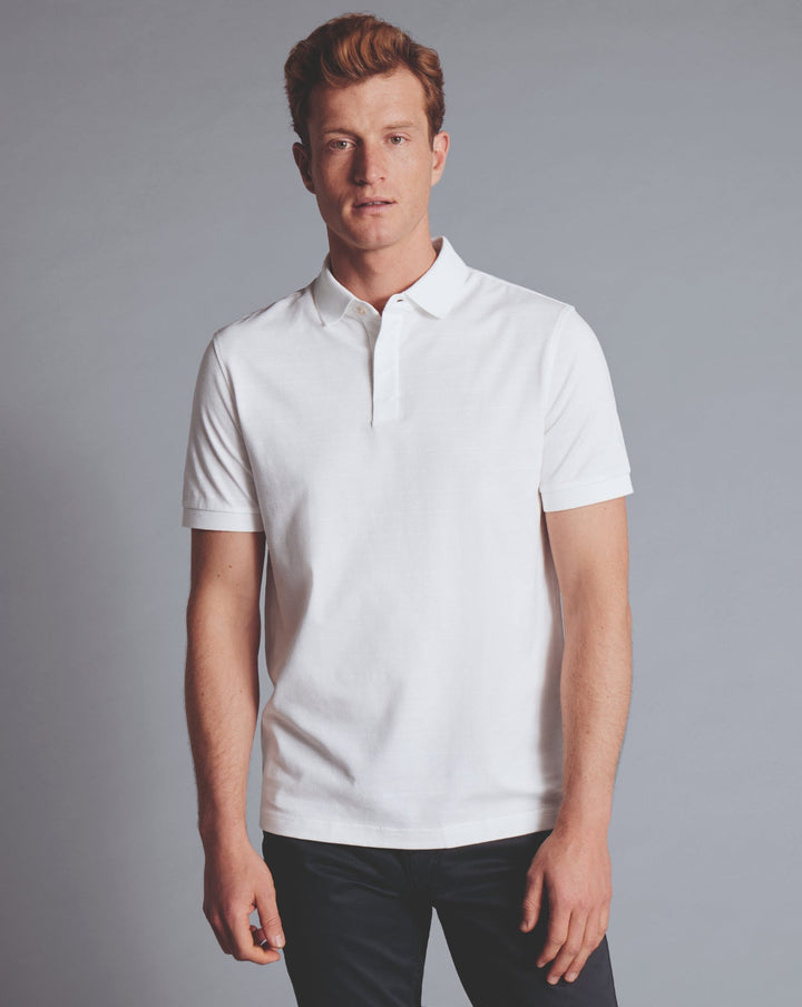 White Tyrwhitt Cool Short Sleeve Polo