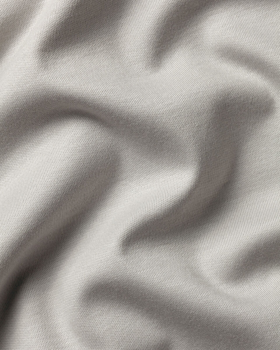 Silver Grey Long Sleeve Jersey Polo