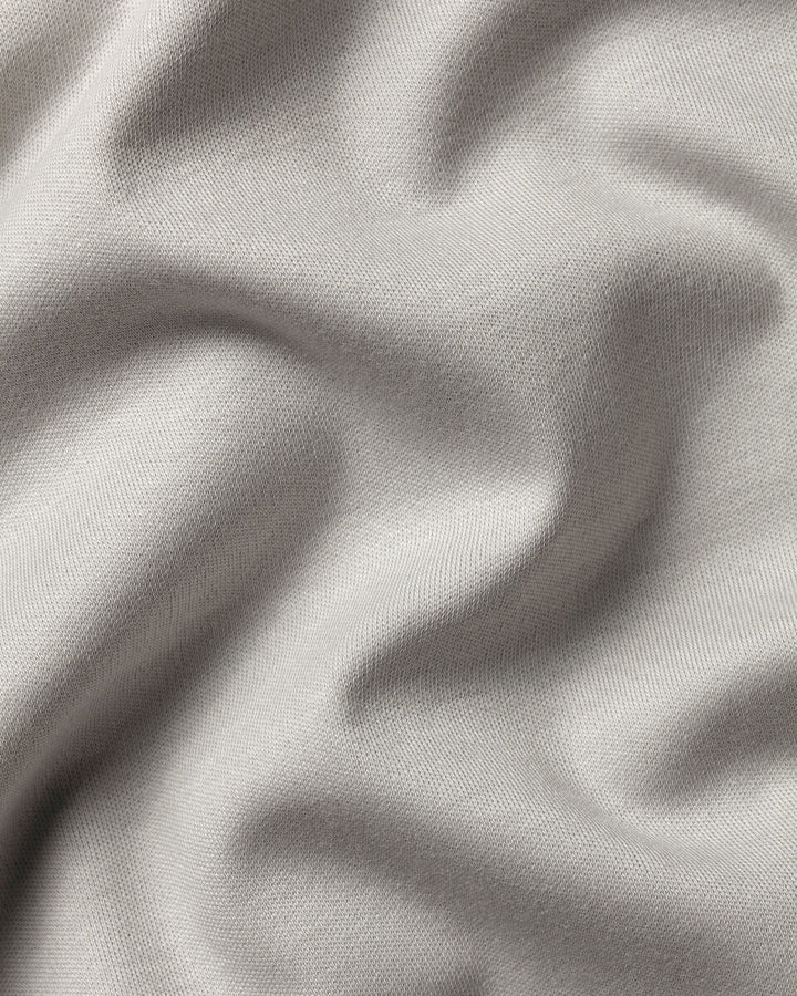 Silver Grey Long Sleeve Jersey Polo