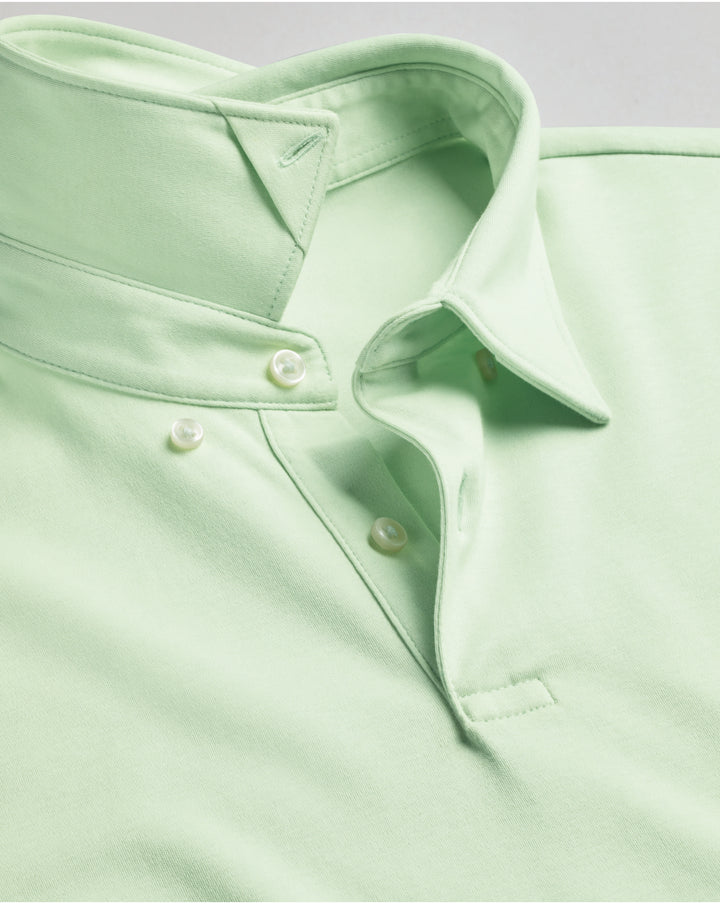 Light Green Plain Short Sleeve Jersey Polo JEP0430LGN