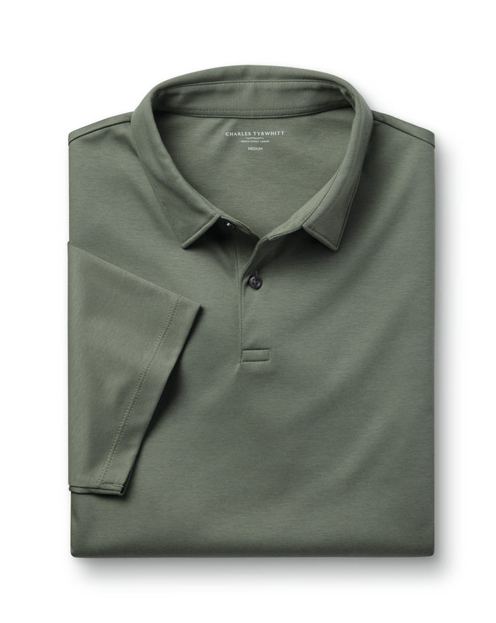Sage Green Plain Short Sleeve Jersey Polo JEP0430SGE