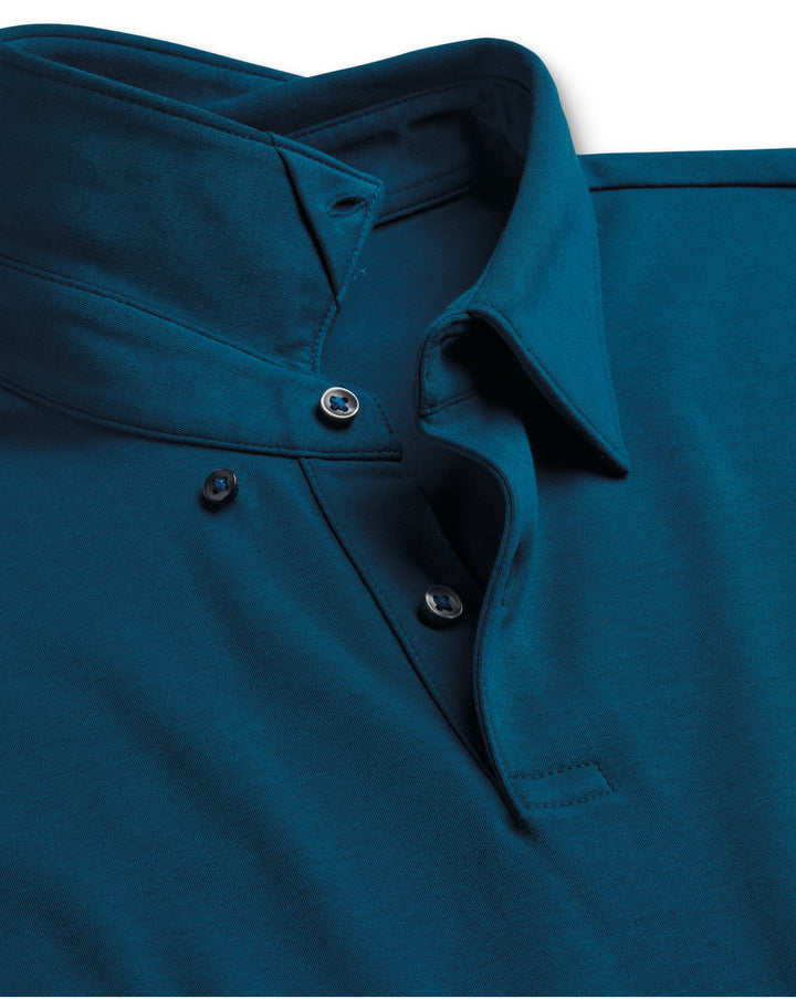 Turquoise Blue Plain Short Sleeve Jersey Polo JEP0430TQB
