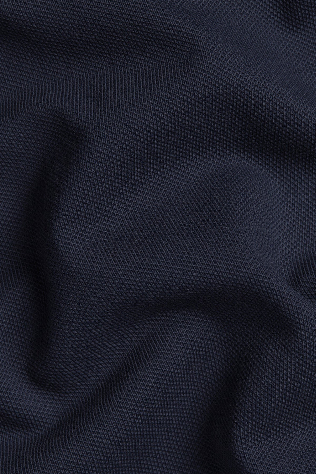 French Navy Short Sleeve Zip Performance Pique Polo