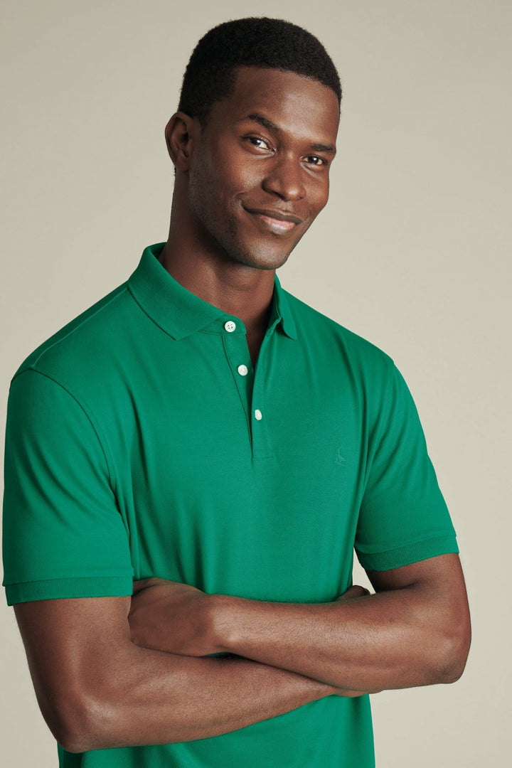 Bright Green Short Sleeve Cotton Pique Polo