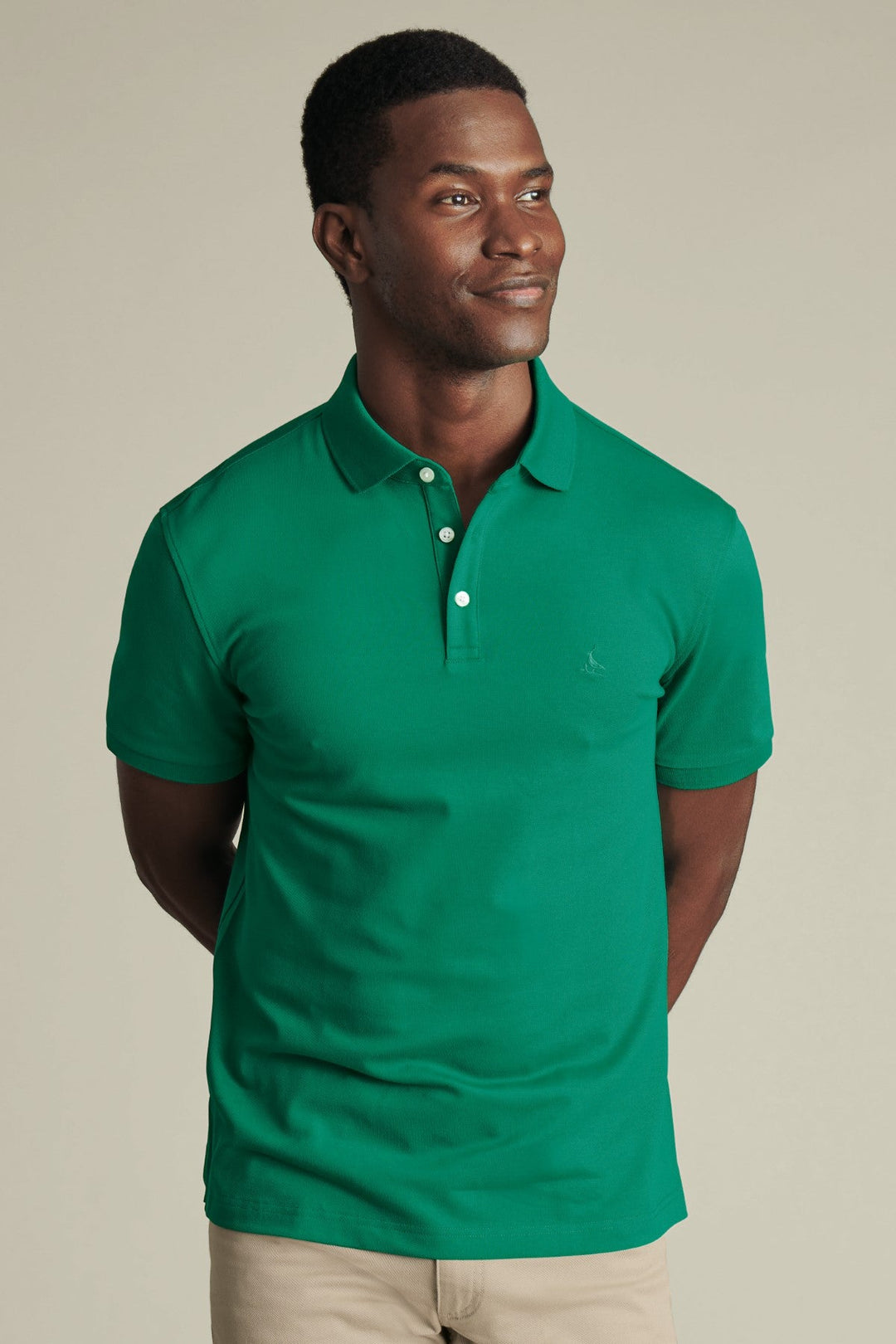 Bright Green Short Sleeve Cotton Pique Polo
