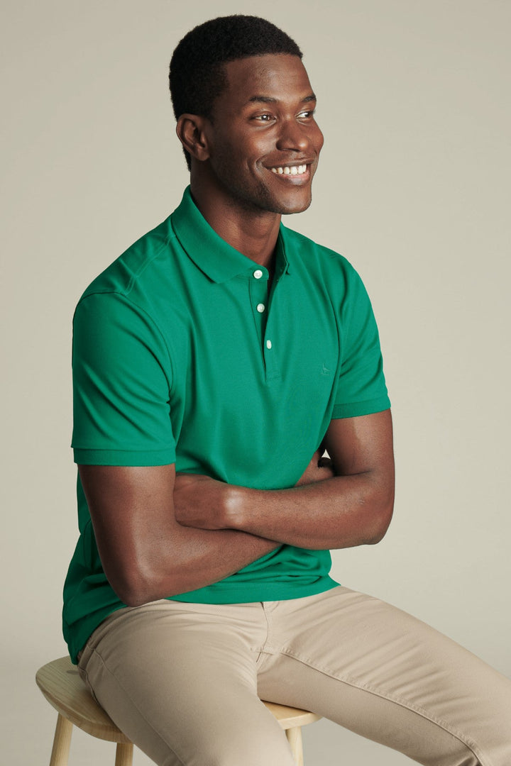 Bright Green Short Sleeve Cotton Pique Polo