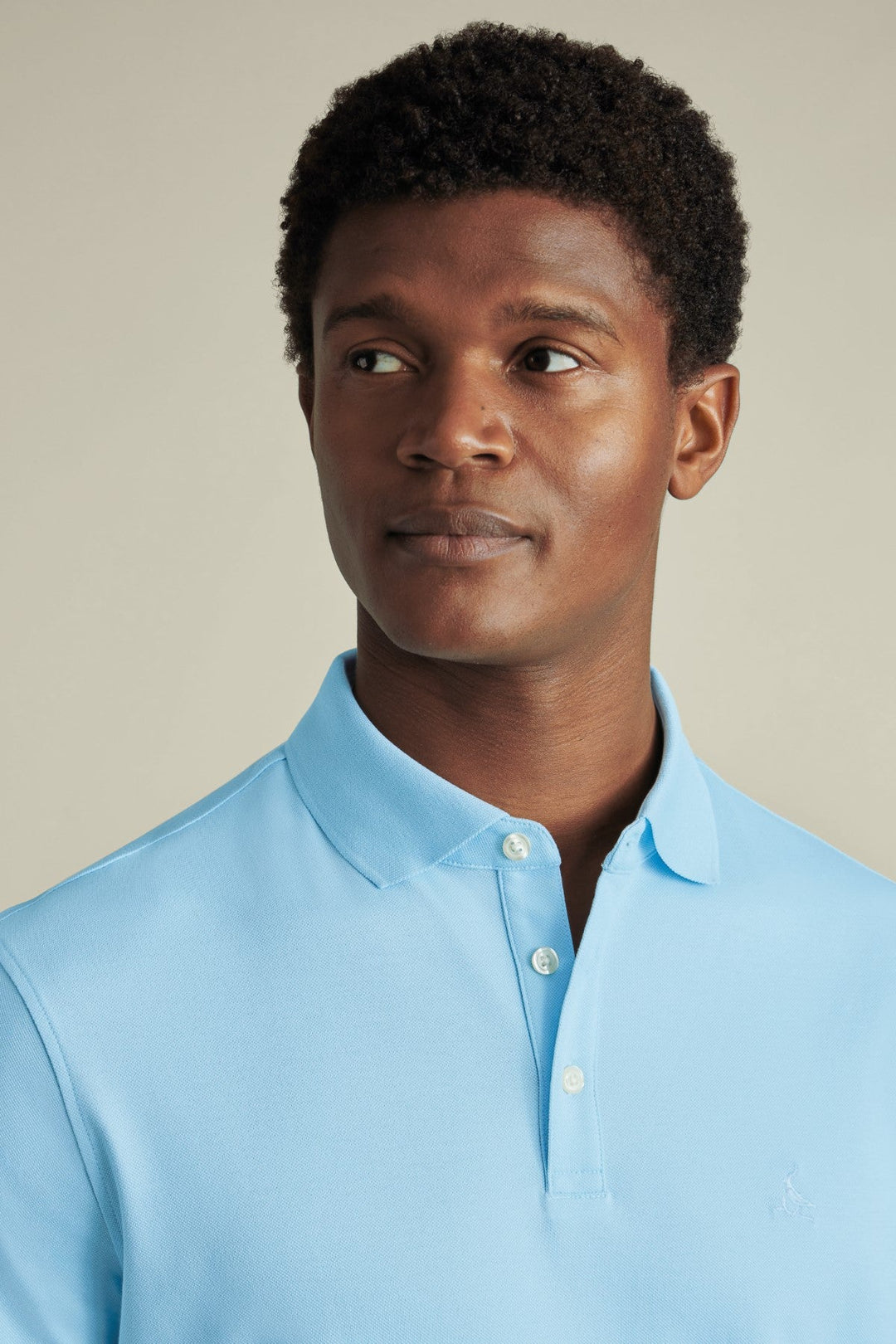 Light Blue Short Sleeve Cotton Pique Polo