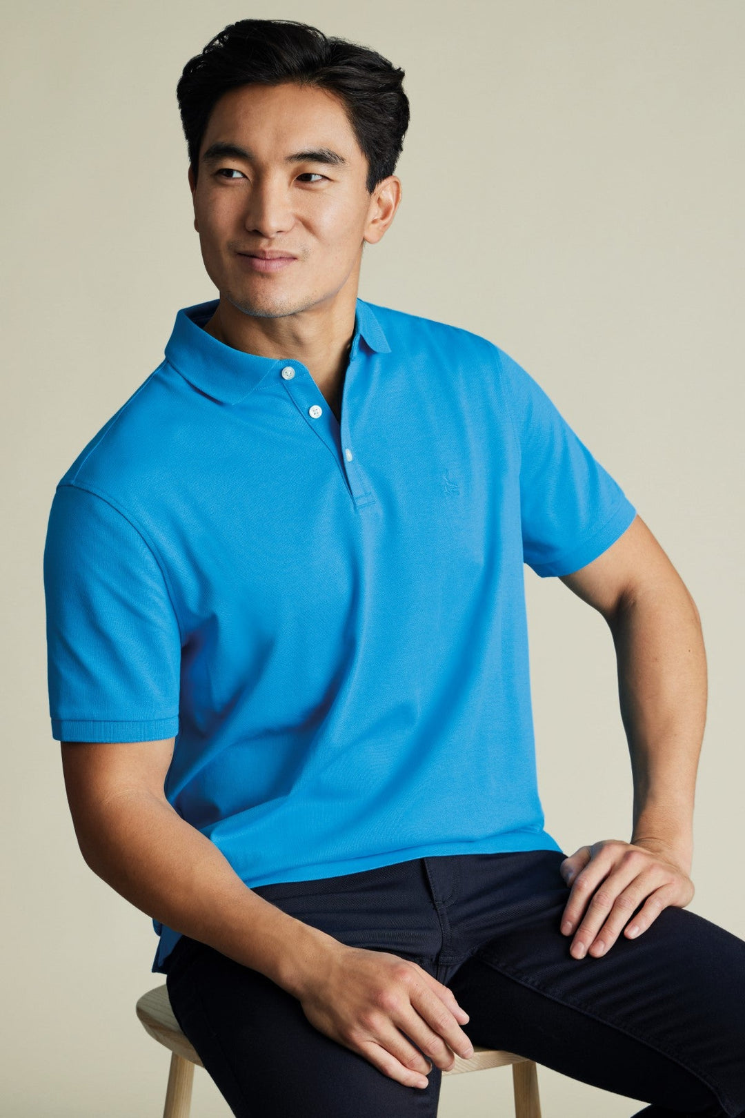 Turquoise Blue Short Sleeve Cotton Pique Polo