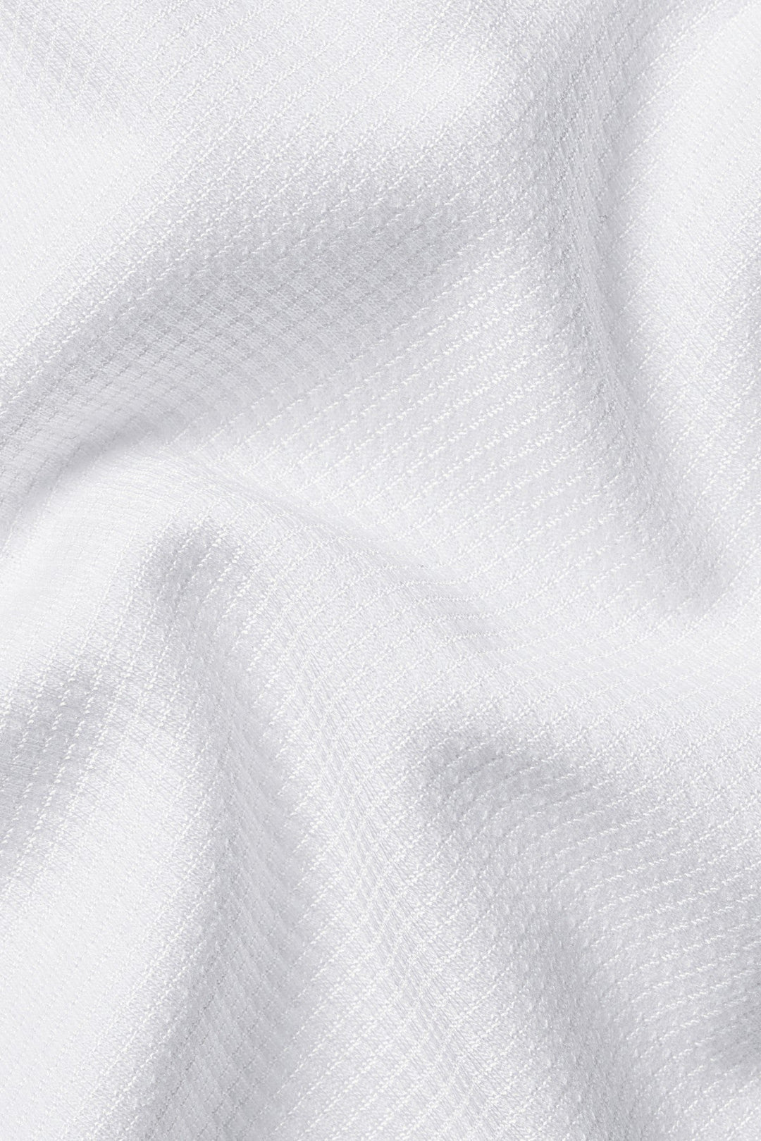 White Short Sleeve Textured Zip Performance Polo
