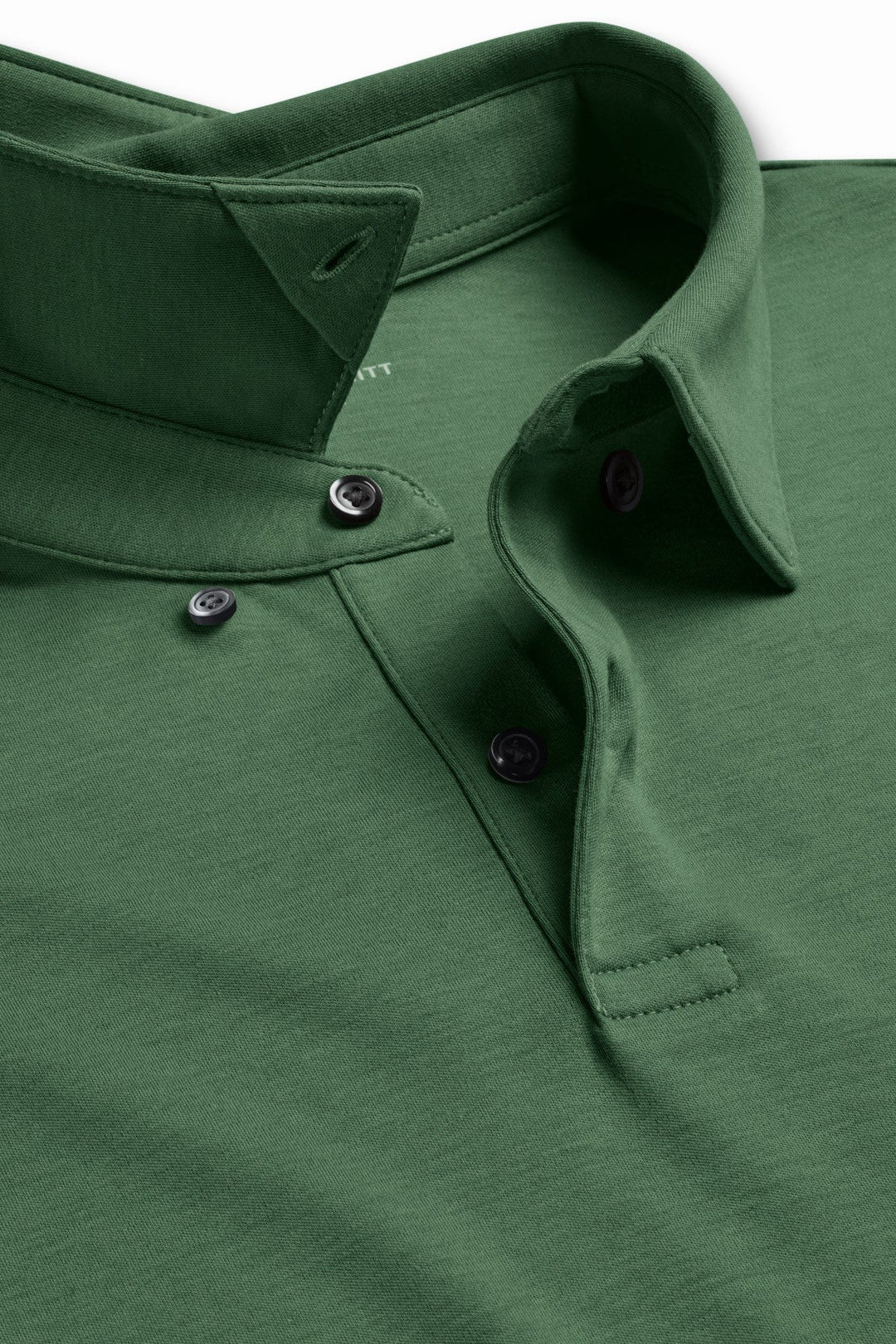 Green Plain Short Sleeve Jersey Polo