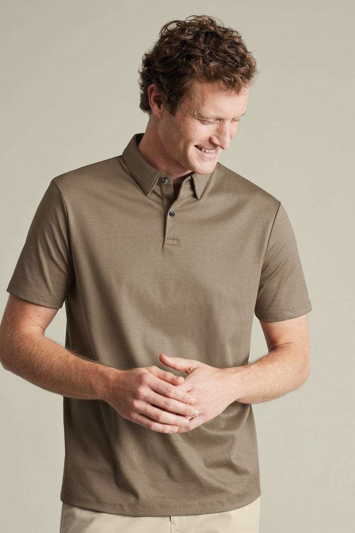 Mocha Plain Short Sleeve Jersey Polo