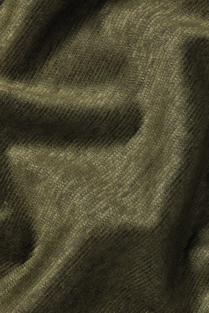 Olive Green Short Sleeve Linen Polo