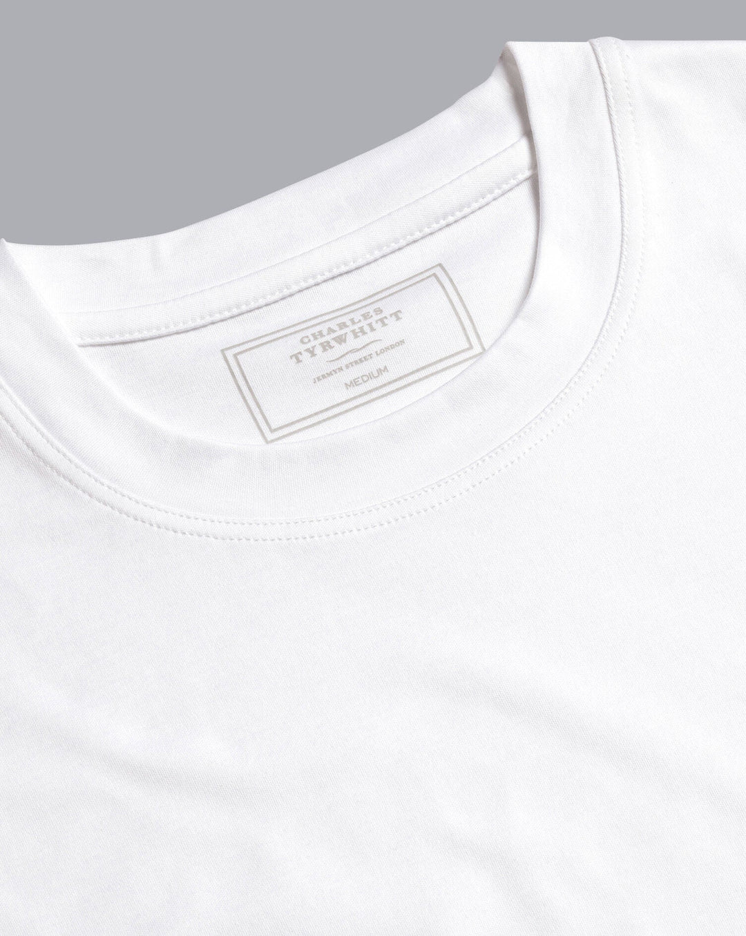 White Cotton Jersey Short Sleeve Tyrwhitt T