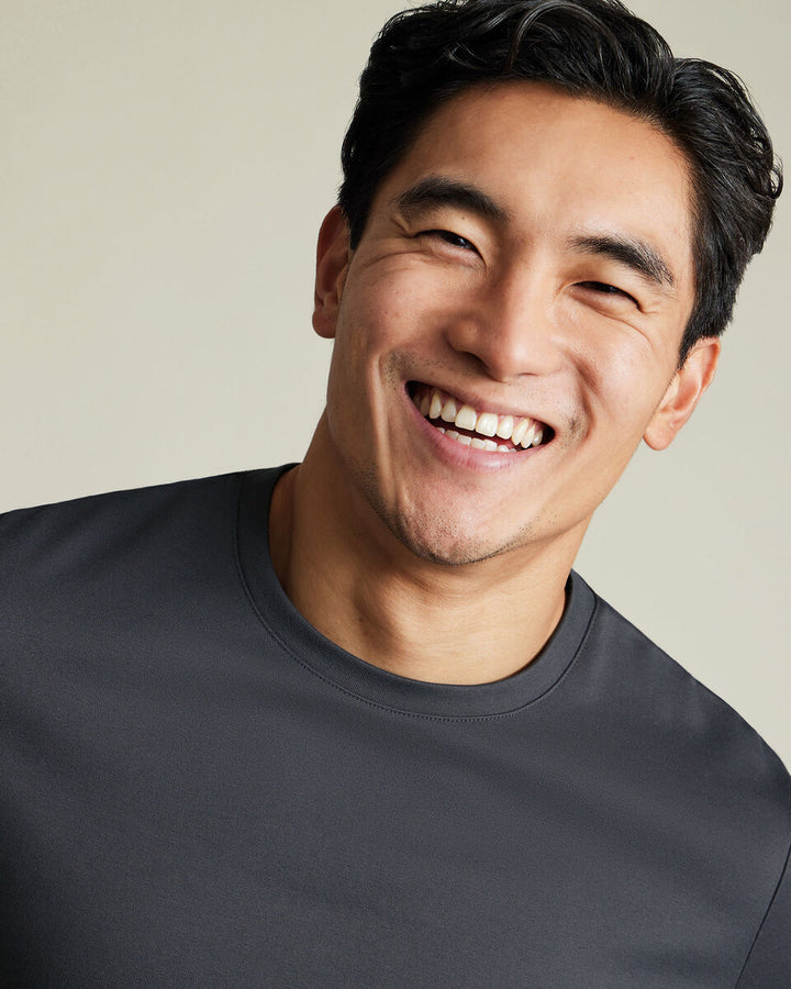 Graphite Grey Cotton Short Sleeve T Shirt