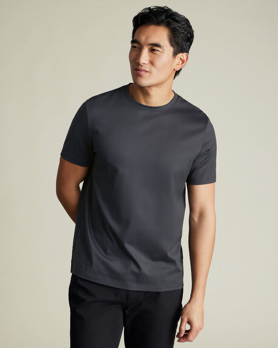 Graphite Grey Cotton Short Sleeve T Shirt