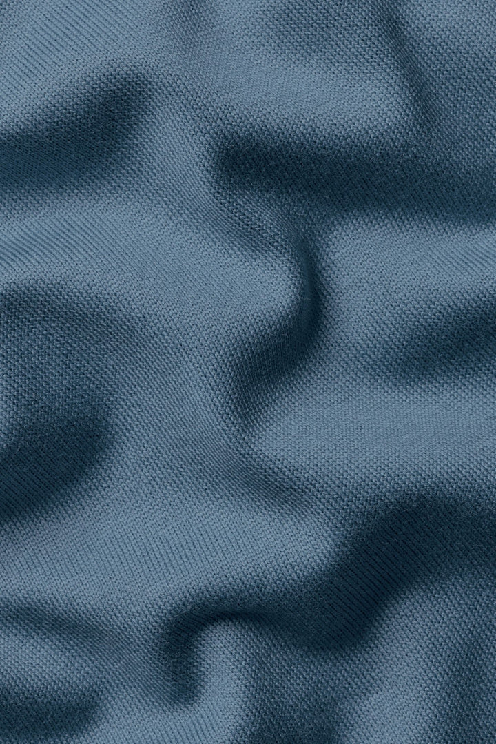 Airforce Blue Cotton Short Sleeve Tshirt