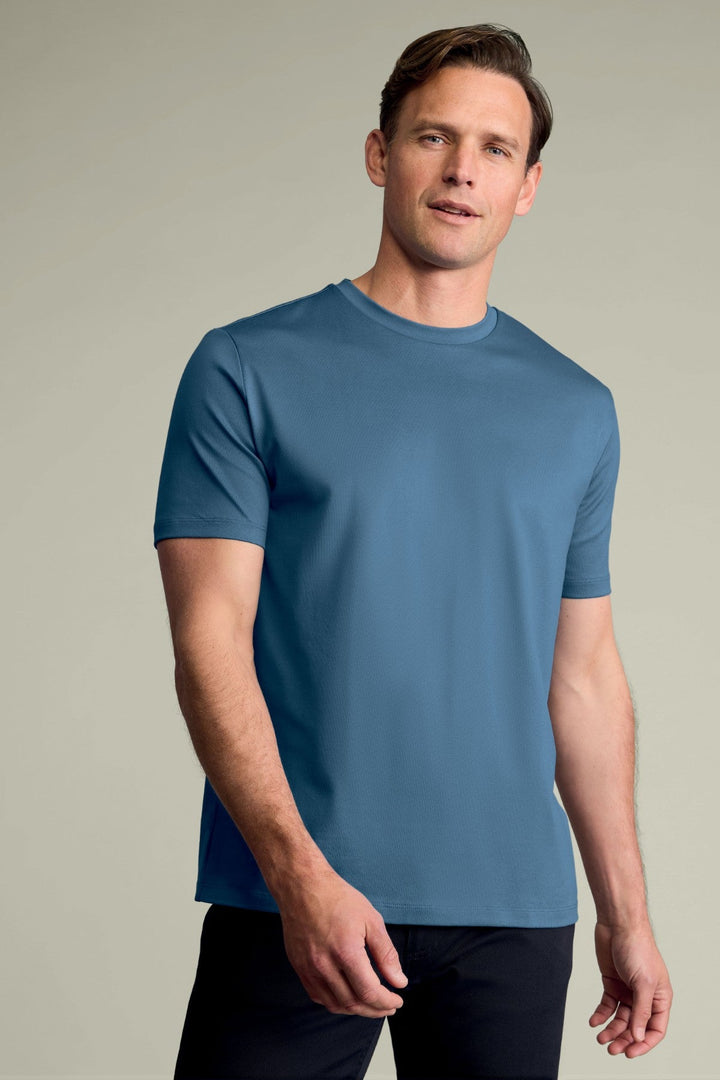 Airforce Blue Cotton Short Sleeve Tshirt
