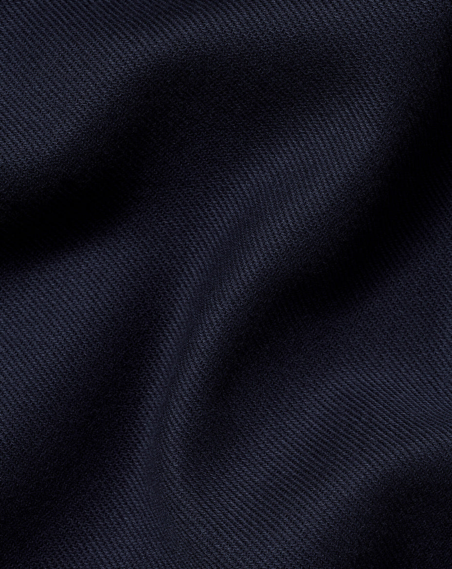 Dark Navy Twill Long Sleeve Jersey Shirt