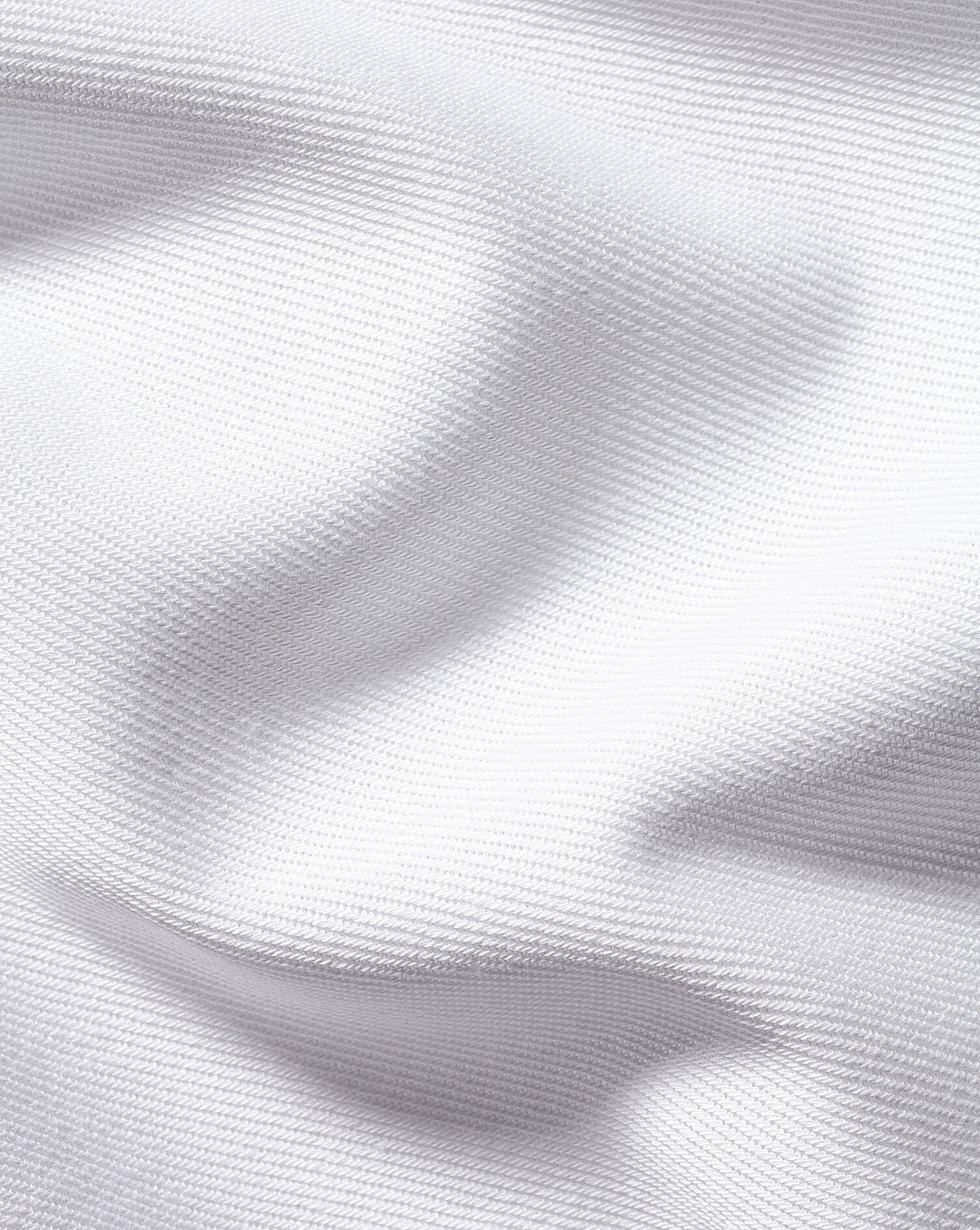 White Twill Long Sleeve Jersey Shirt