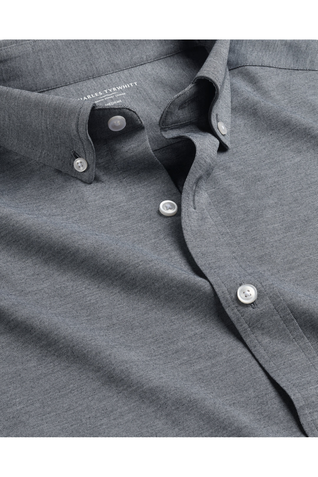 Flint Grey Four-Way Stretch Button Down Jersey Shirt