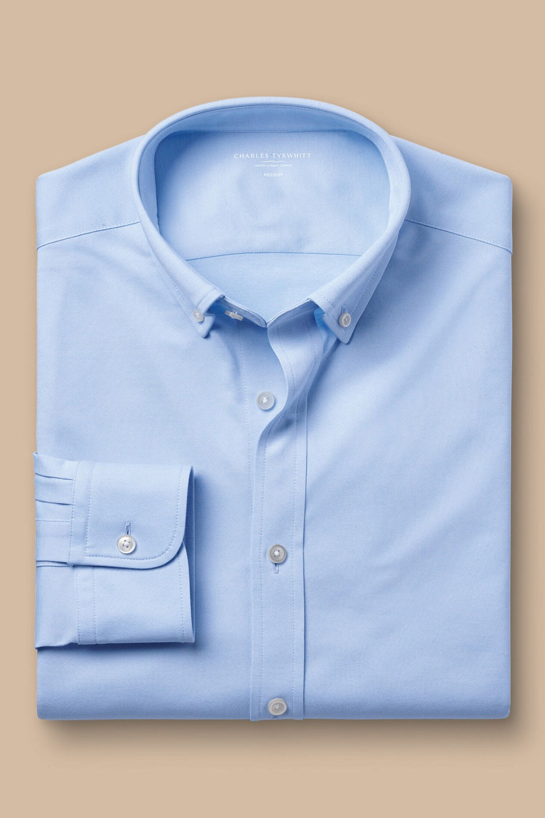 Sky Blue Four-Way Stretch Button Down Jersey Shirt