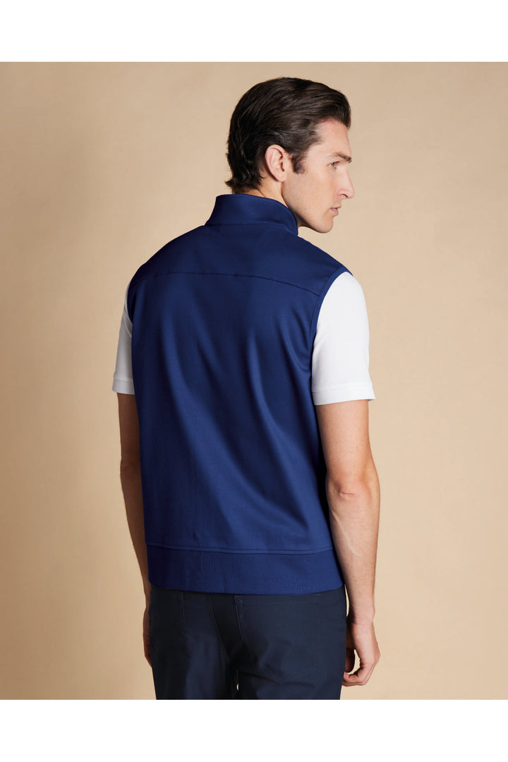 Royal Blue Performance Sleeveless Funnel Neck Gilet