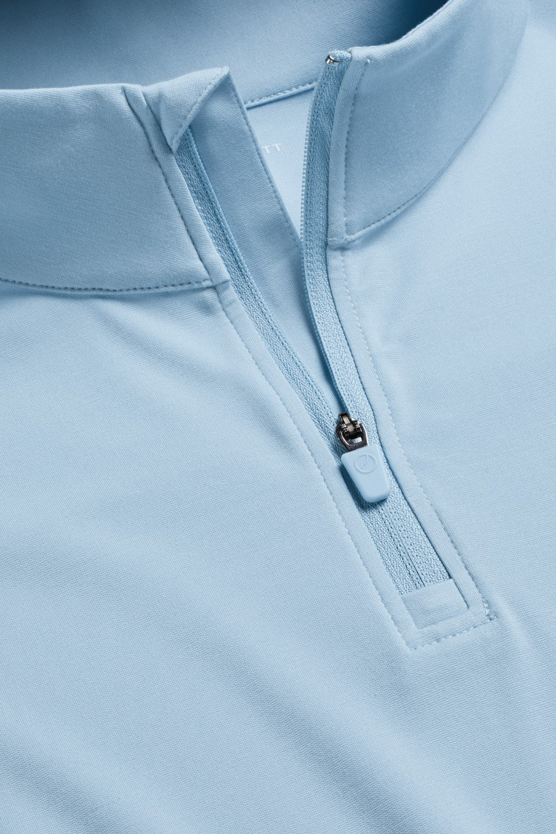 Light Blue Performance Zip Neck