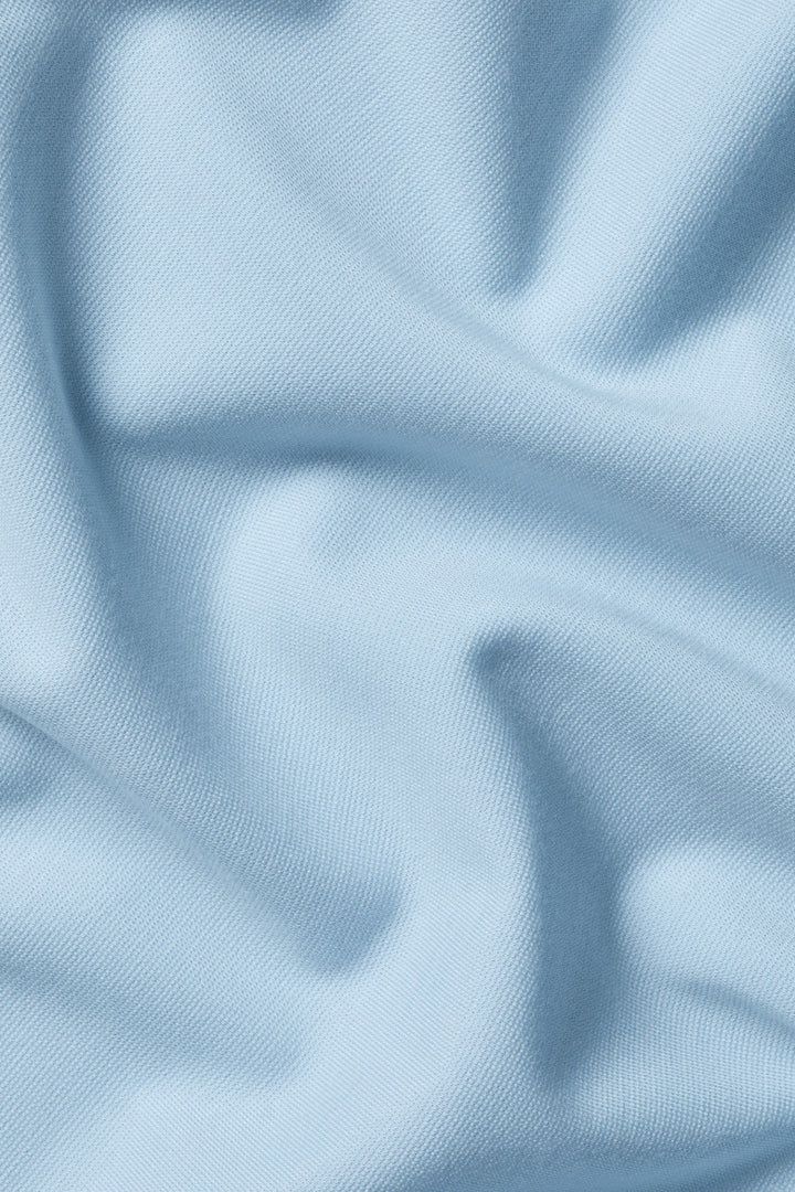 Light Blue Performance Zip Neck