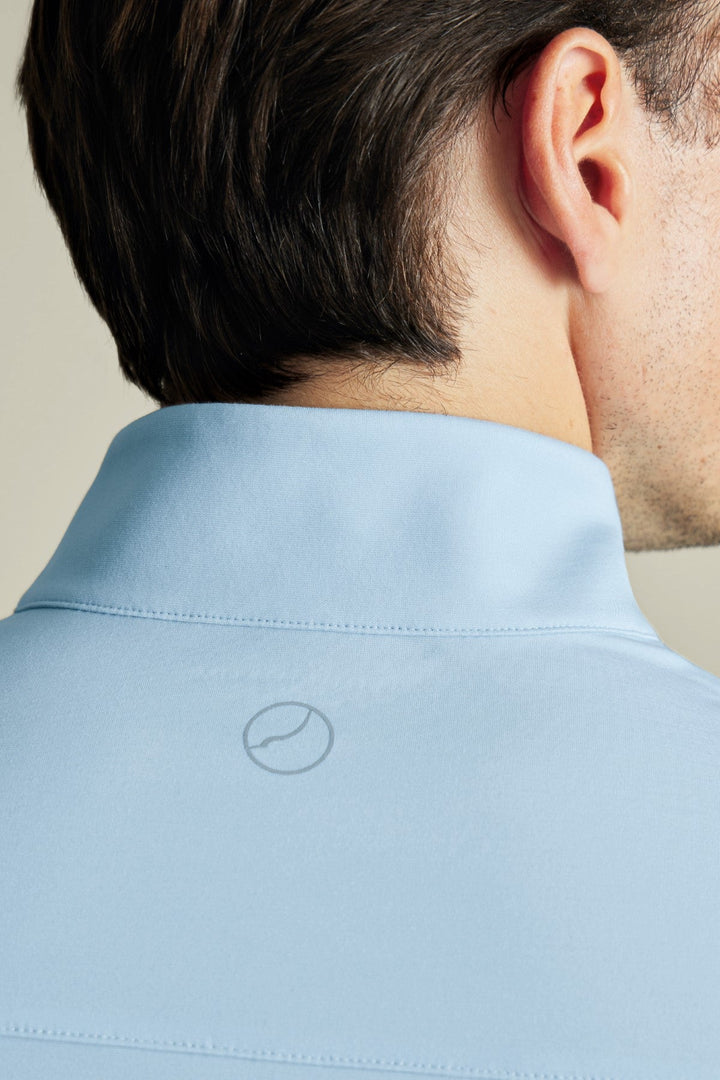 Light Blue Performance Zip Neck