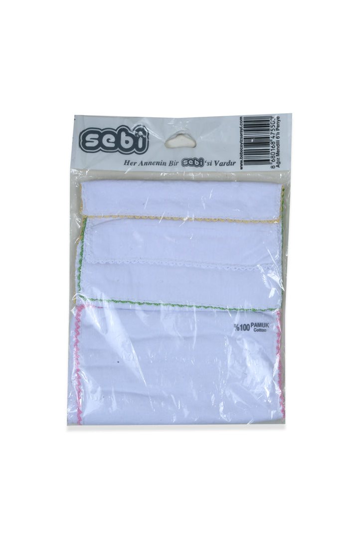Sebi Baby Cotton Face Towel 6Pk #475500 (W-22)