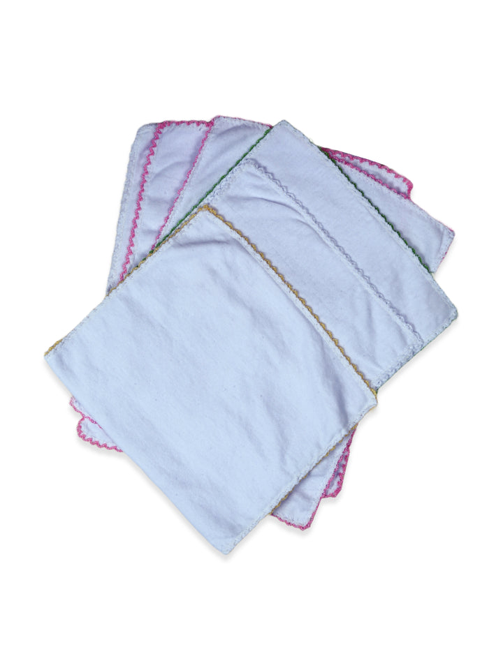 Sebi Baby Cotton Face Towel 6Pk #475500 (W-22)